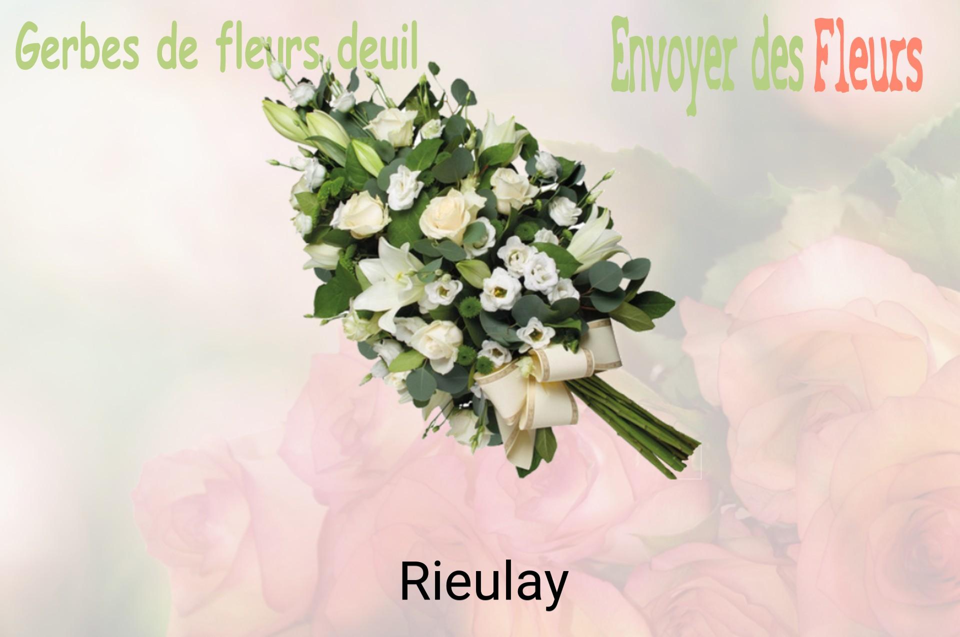 Gerbe de fleurs de deuil livrée à Rieulay